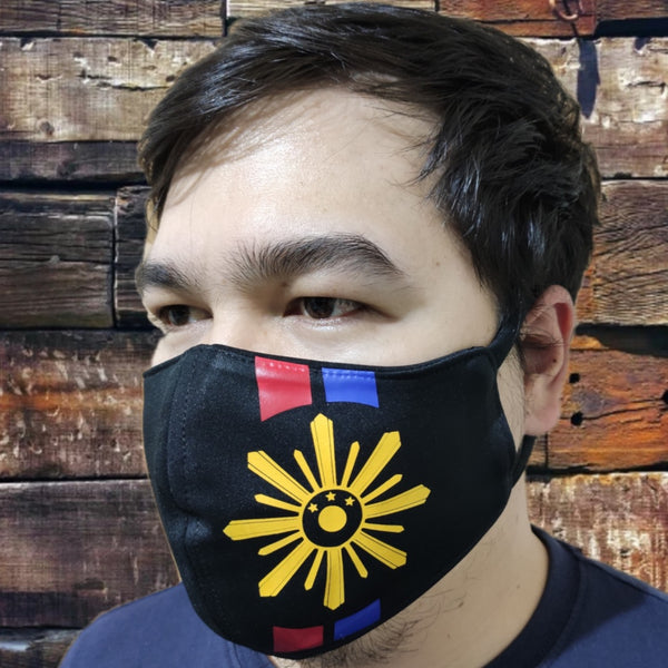 We Heal as One WASHABLE MASK Pro+Tek Fabric DOST Approved (Black Medium - Colored Print)